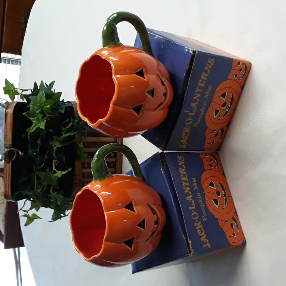 Nwt vintage jack-o'-lanterns pumpkin in mug